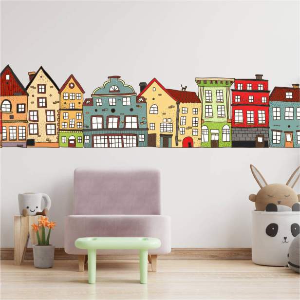 Jak urządzić nowoczesne wnętrze z naklejkami na ścianę miasto? Inspiracje, kolory, aranżacje